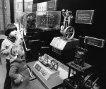 Young Visitors See Engine Exhibition