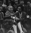 Doddy's In Town! And Jean, 11, raced in her wheelchair to meet him